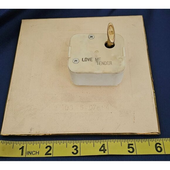 Elvis Presley King of Rock and Roll Music Box Wall Art Plaque 6"x 6" - Picture 3 of 6